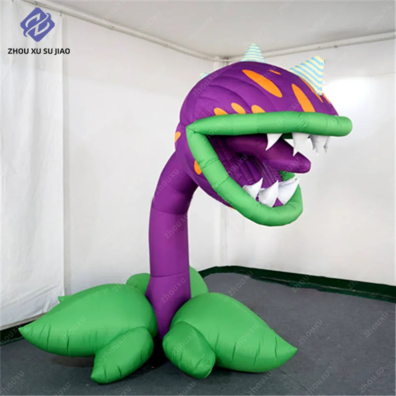 Giant Inflatable Man Eating Flower Plant Model, Terrifying Man Eating Flower Plant Theme Event Decoration