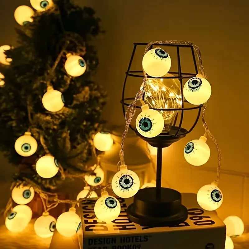 Halloween Decorations Eyeball String Lights LED Fairy Lights Spooky Horror - product image 2