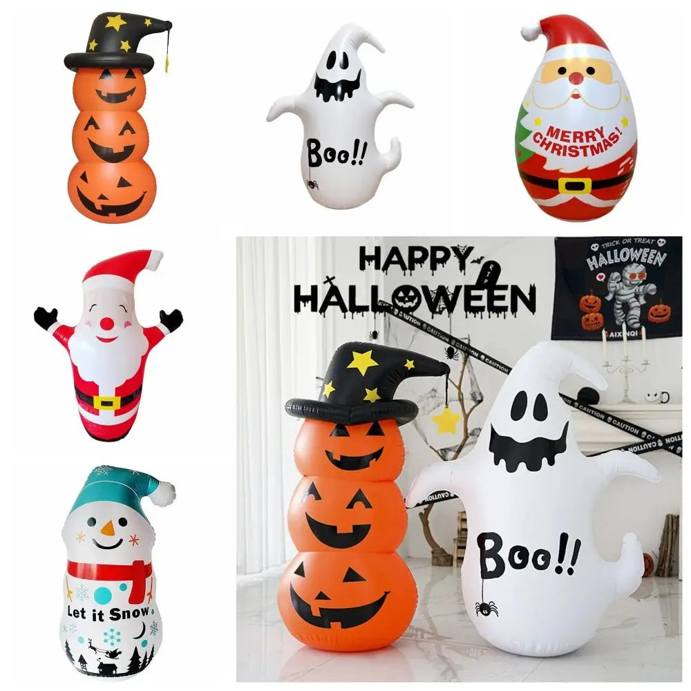 Halloween Santa Claus Inflatable Tumbler Pumpkins Tall Snowman Inflatable Model Chrismas Courtyard Decor - product image 3