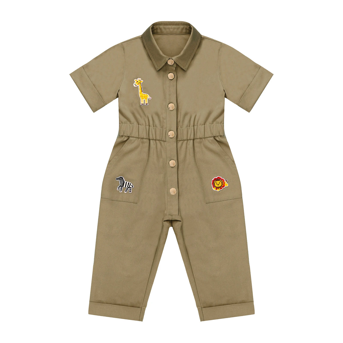 IEFIEL Baby & Toddler Zookeeper Costume – Animal-Embroidered Romper