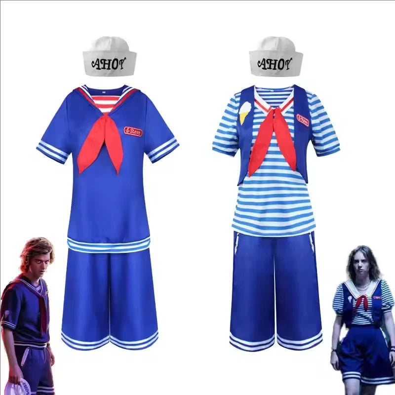 Halloween Costume Uniforms Navy Uniform Costume Robin Scoops Ahoy Costume Halloween - XL / Woman