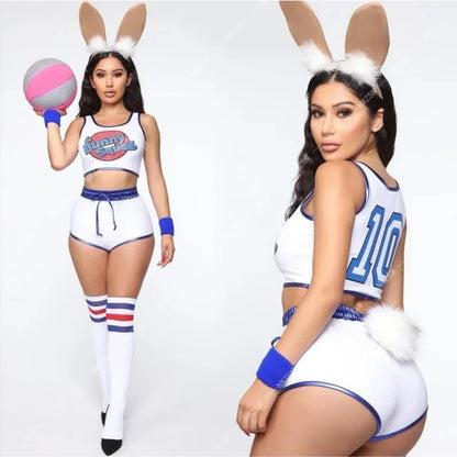 Rabbit Bunny Jam Costumes Space Lola Bunny Rabbit Cosplay Costume Women Halloween Party Clothes Carnival Suit WE7J5D