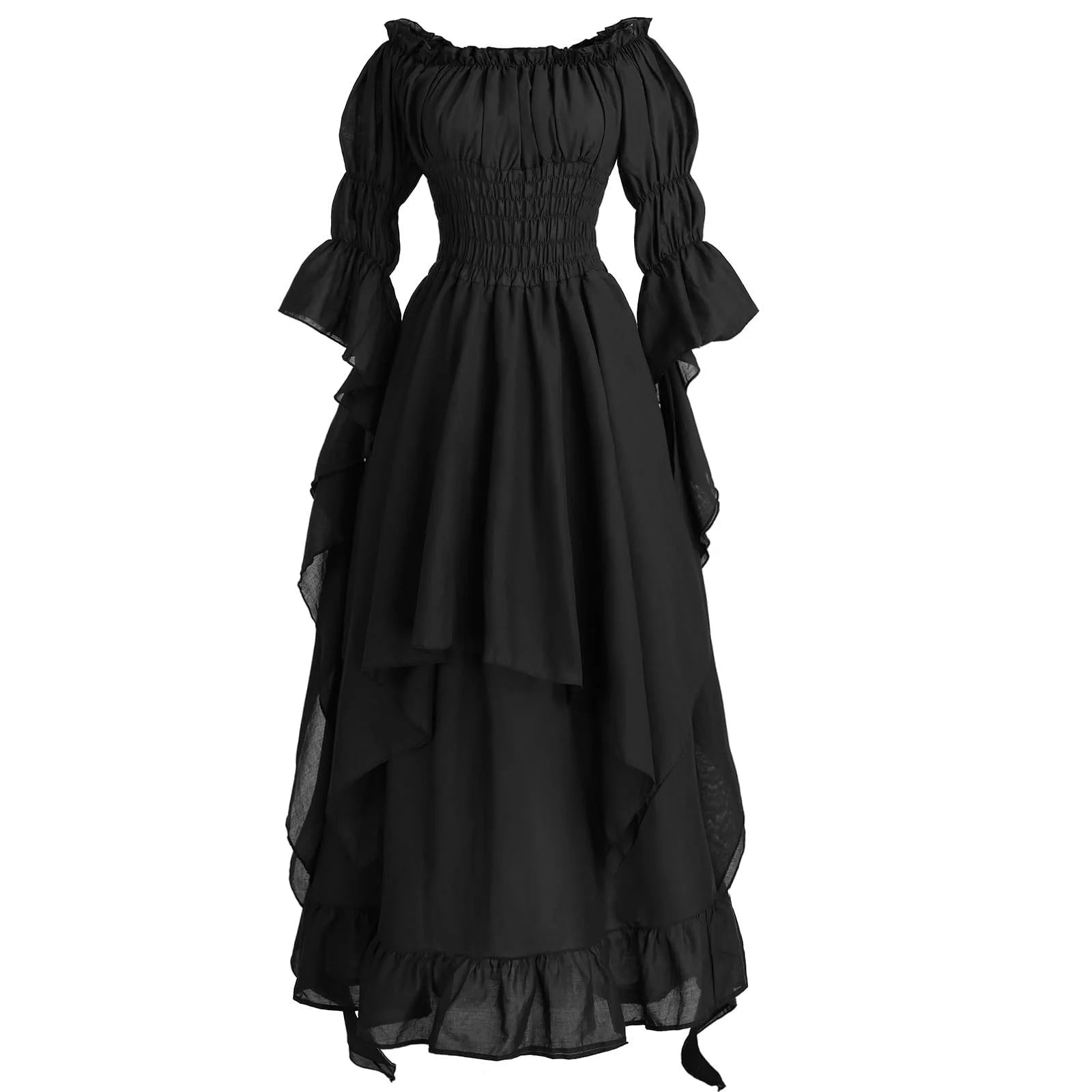 Women's Gothic Witch Dress Medieval Renaissance Costume Victorian Dress for Halloween Party - product image 15