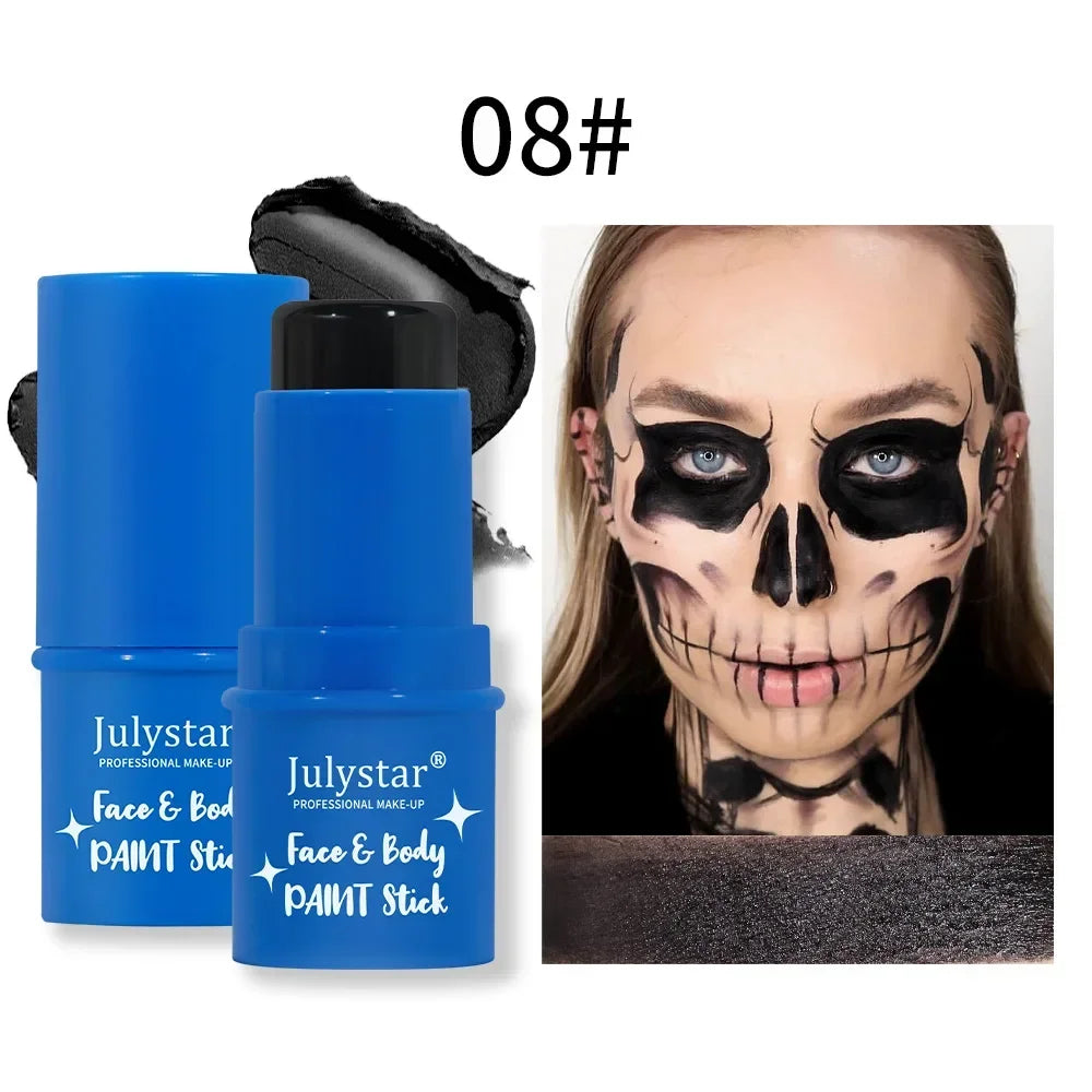 Halloween Face Body Painting Stick Cream Waterproof UV Light Neon Green Purple Pink Black White Paint Party - product image 7