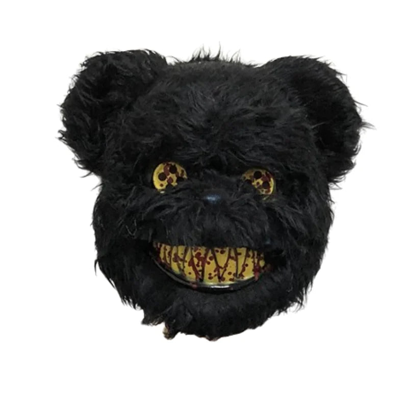 Bloody Plush Bear Mask Halloween Ghost Festival Mask Realistic Bloody Bear Headgear Performance Prop - product image 6