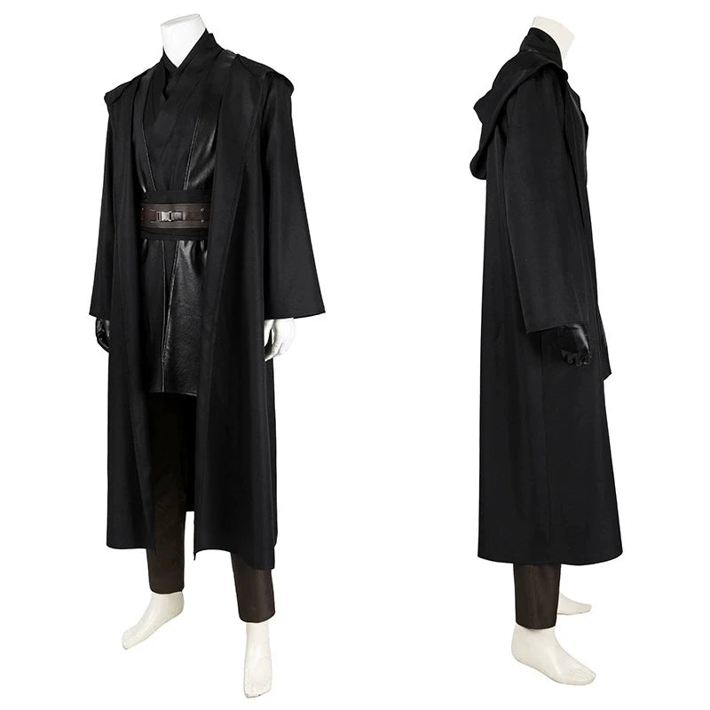 Anime Anakin Skywalker Costume Men Knight Cloak Set Halloween Suit Disguise - costume / L