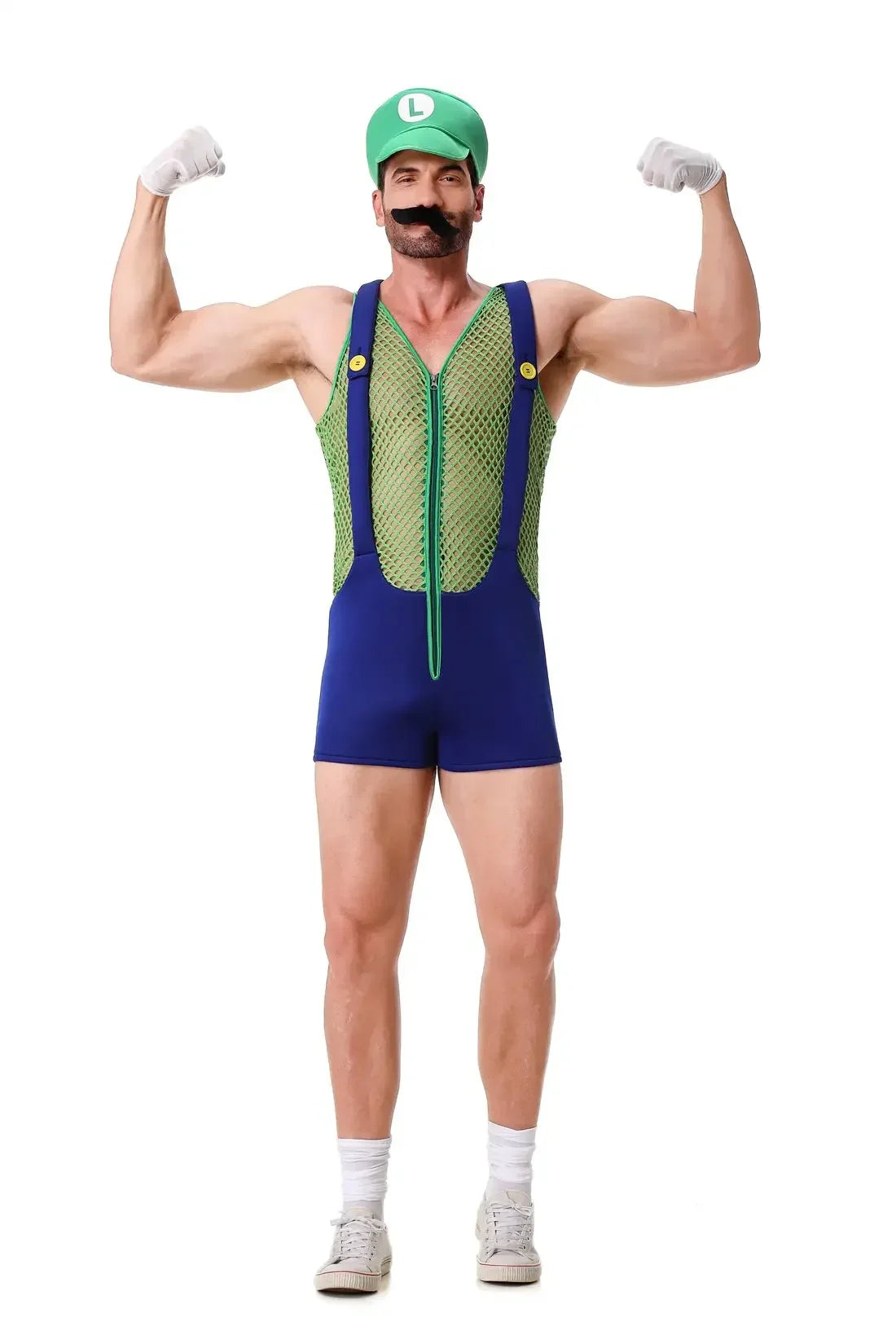 Men's Anime Super Luigi frères plombier drôle combinaison Costume - alternate view 6