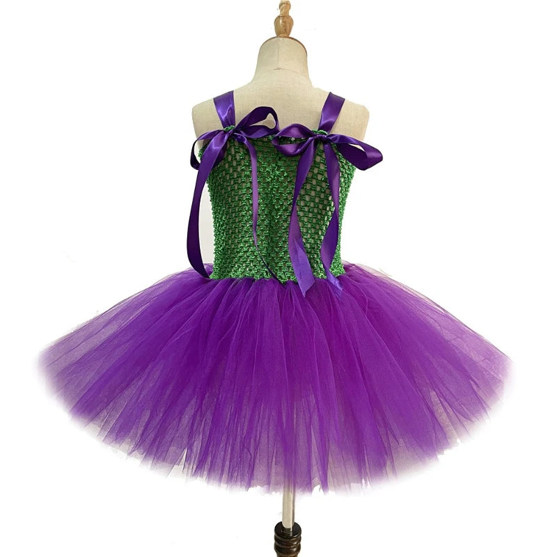 Green Muscle Superhero Tutu Dress with Mask - Girls - product image 4