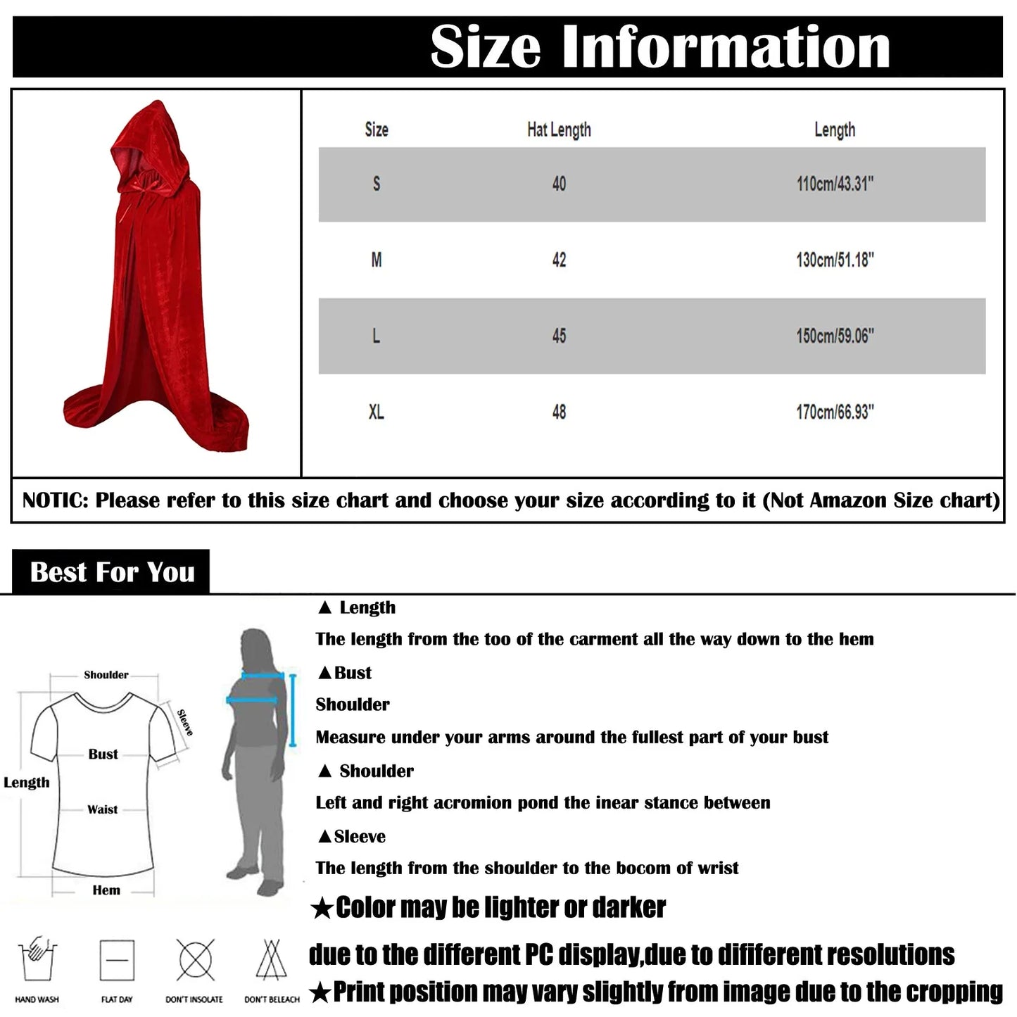 Halloween Cloaks Gothic Hooded Cloak Adult Elf Witch Long Purim Carnival Capes Robe Larp Women Men Vampires - product image 4