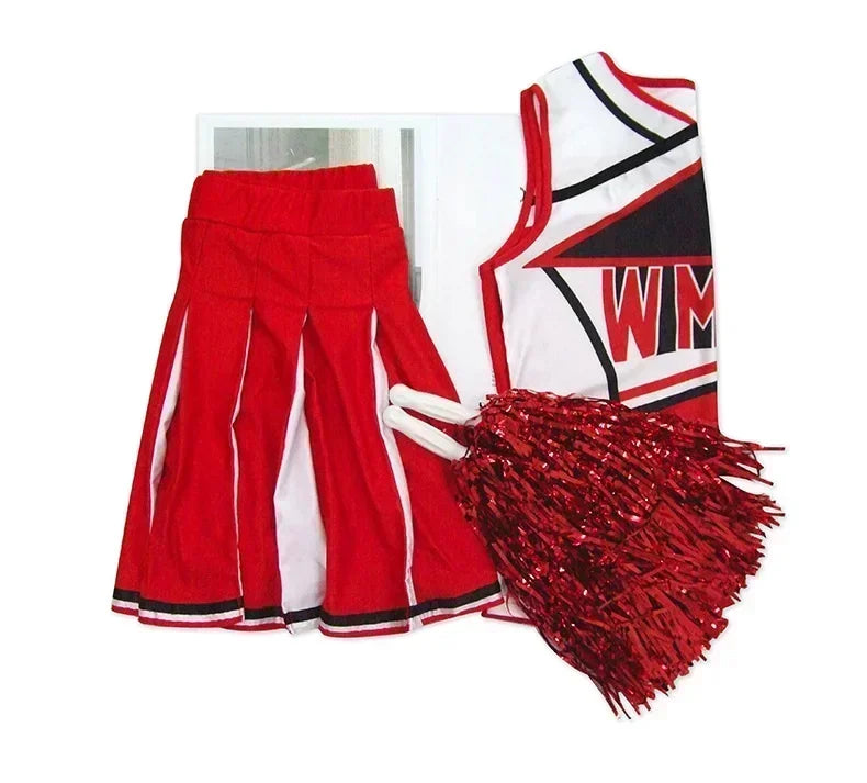 Women's Red Varsity Cheerleader Costume – Glee-Inspired Halloween Outfit
