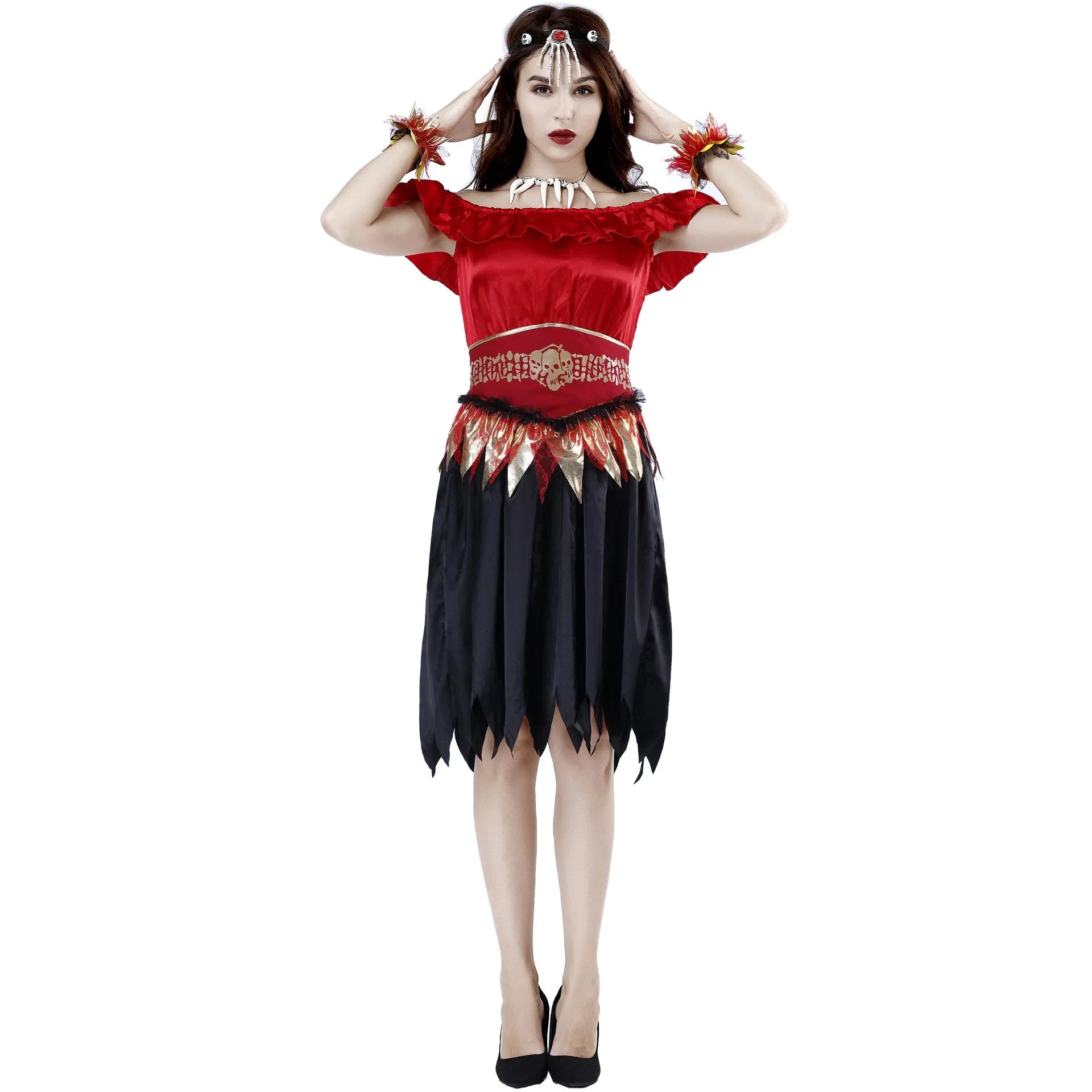 Halloween Costume Vampire Couple Costumes Men and Women Steampunk Female Witch Uniform - View 5