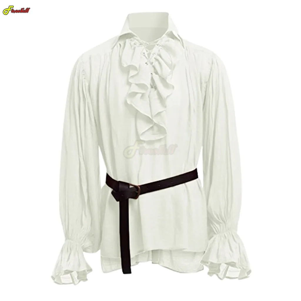 Medieval Autumn Shirts Steampunk Bandage Long Costume - alternate view 5