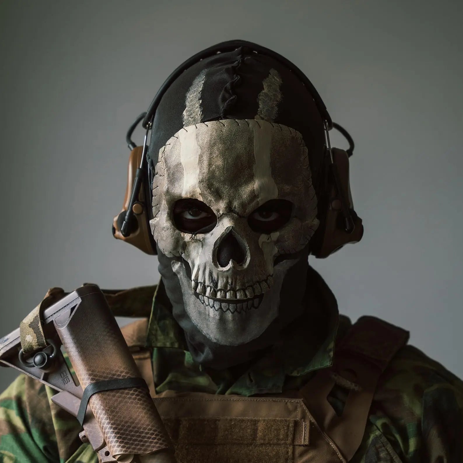 Ghost Balaclava Skeleton Ski Mask Ghost Mask Halloween Cosplay Costume Ghost Balaclava Scream Windproof Face - product image 3