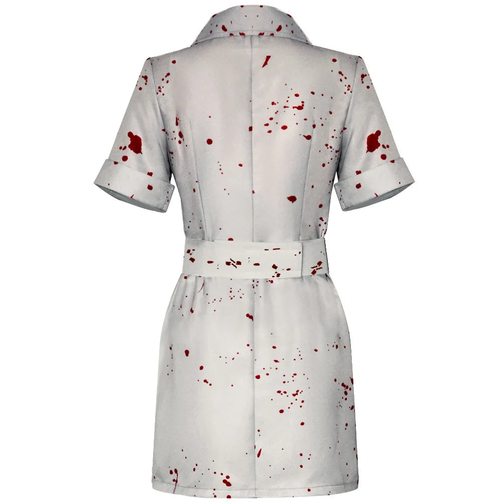 Women's Bloody Zombie Nurse Costume – Halloween Dress & Hat