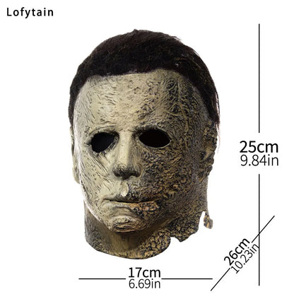 Lofytain 2022 Ends Michael Myers Horror Mask Bloody Creepy Demon Killer Latex Prop - alternate view 6