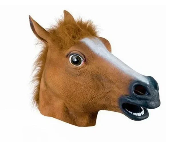 Funny Horse Head Full-Face Halloween Mask