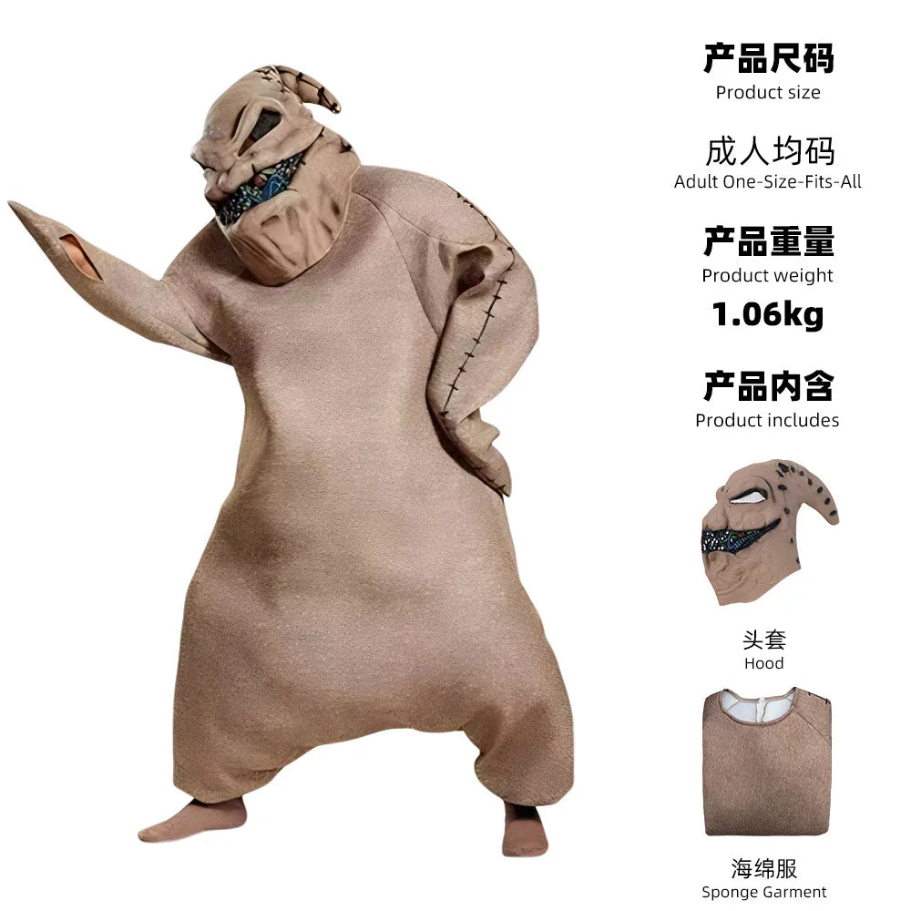 Oogie Boogie Man Jumpsuit with Mask Costumes Movie Character Costume