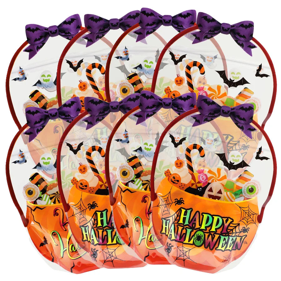 12 24-Pc Cartoon Pumpkin Candy Gift Bags Trick Or Treat Favors Snack