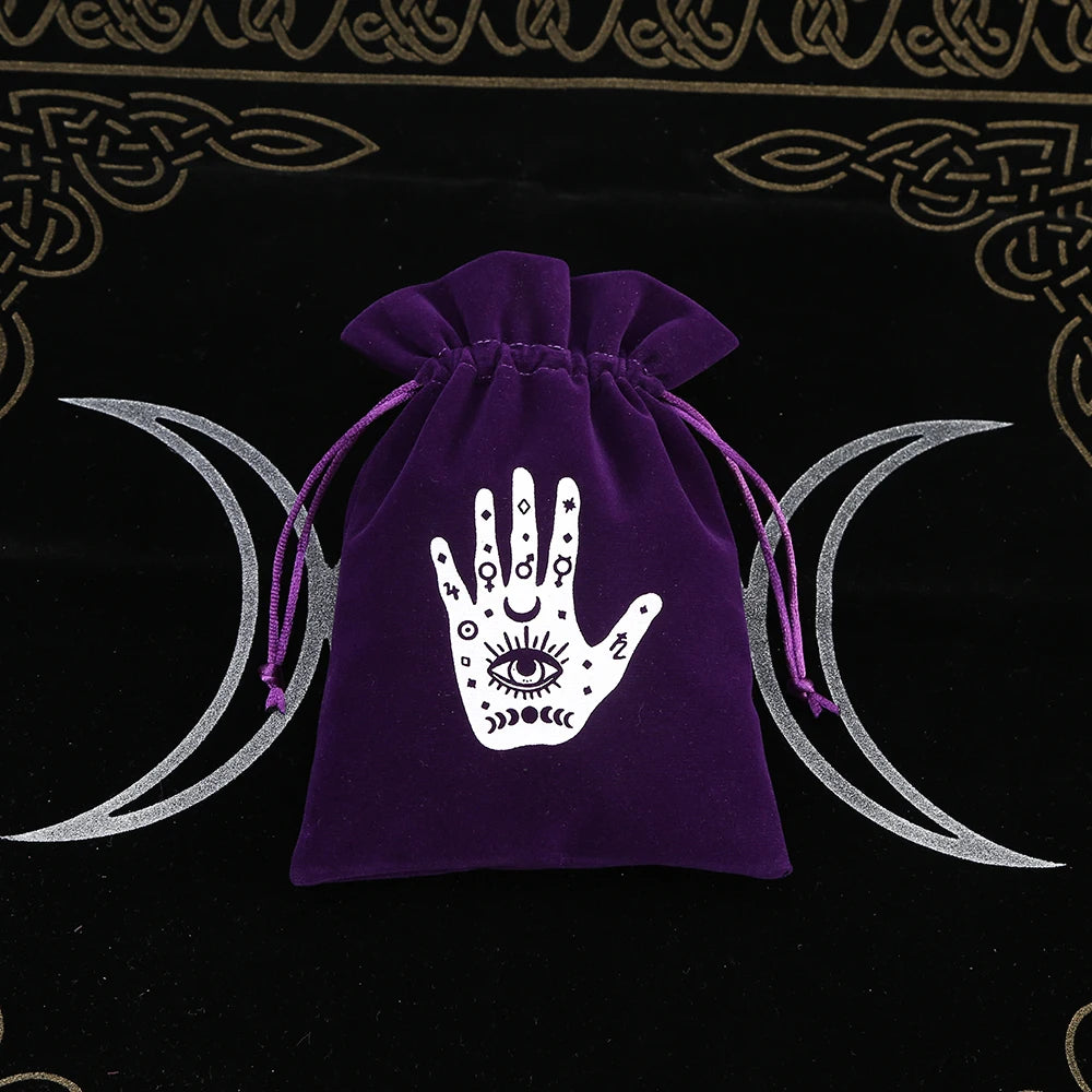 Embroidered Velvet Tarot Card Storage Bag