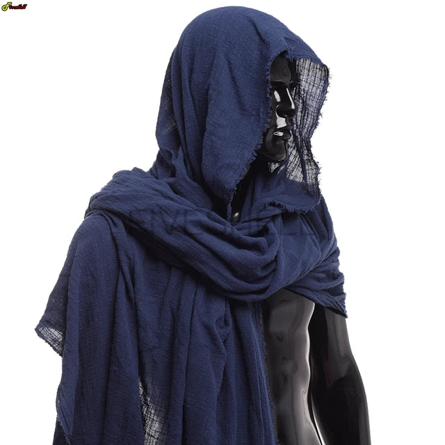 Unisex Halloween Ghost Dementors Costume Gothic Horror Zombie Tattered Hooded Capes Day of - brown cape / One Size