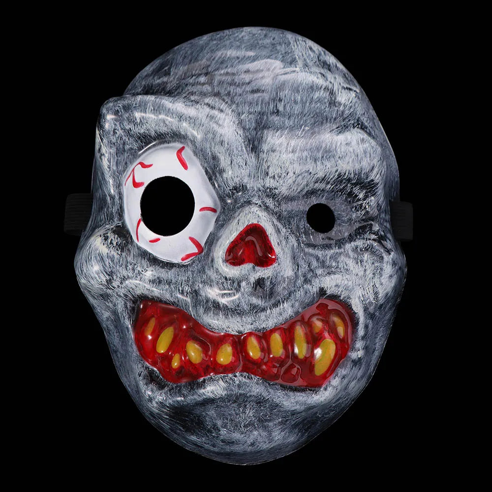 Full Face Halloween Ghost Mask One Eyed PVC Scary Ghost Head Cover Breathable Scary Props Ghost Headwear - product image 4