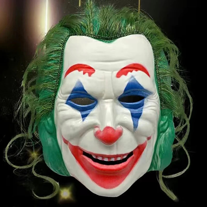 Halloween Joker Mask Costume Clown Costume Props Full Face Terror Decoration Costume - A2