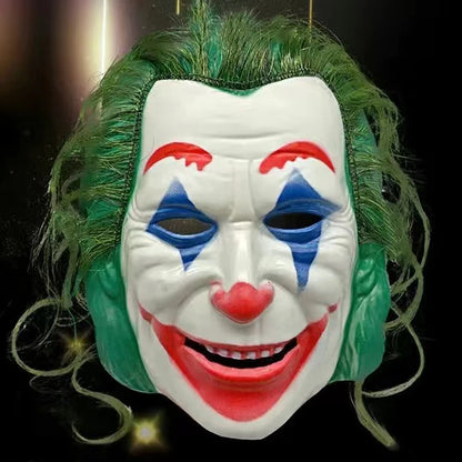 Halloween Joker Mask Costume Clown Costume Props Full Face Terror Decoration Costume - A2