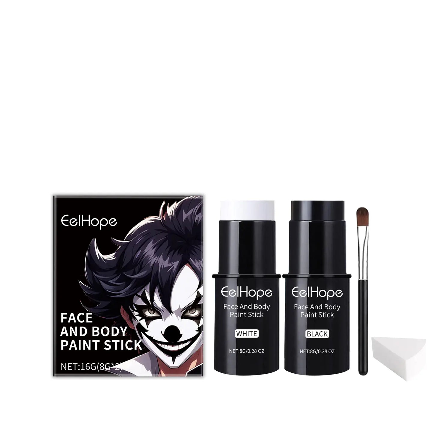 Halloween Face Painting Kit Black White Body Paint Set DIY Cosplay Foundation Clown Colorful Lasting - product image 7