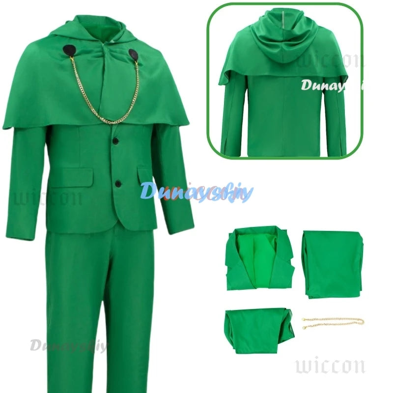 Green Armored Supervillain Costume with Mask – Adult Halloween Outfit