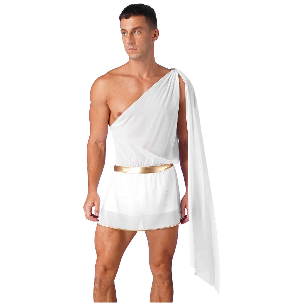 Ancient Greek God Toga Gladiator Roman Men's Robe Halloween Costume - product image 2