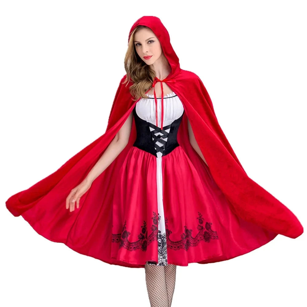 Adult Red Hooded Fairytale Costume Cape - view 7