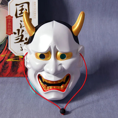 Style Horror Face, Japanese Prajna Mask, Scary Ghost Face, Halloween Horror Haunted House Decoration, Adult - product image 7