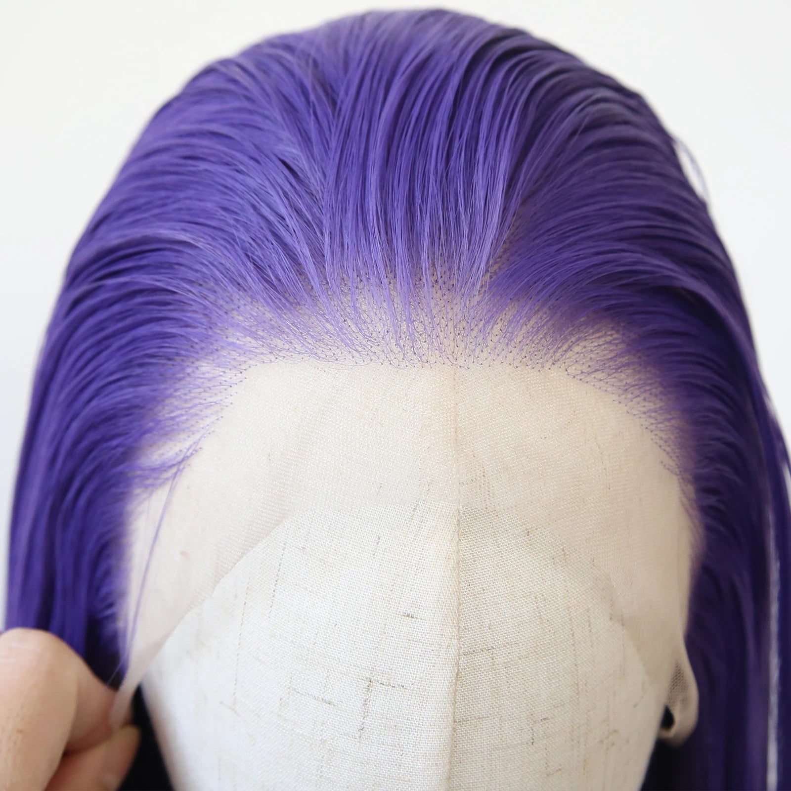 Dark Purple Cosplay Wig Synthetic Lace Front Wigs Long Straight Purple Lace Front Pre Plucked Heat Resistant - product image 4