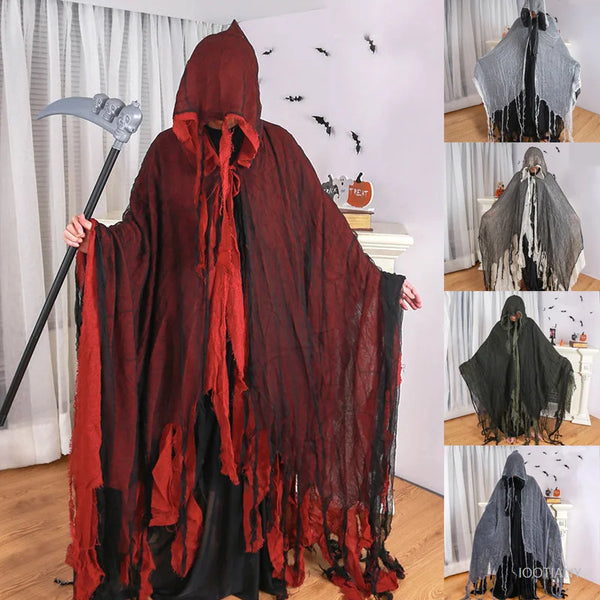 Long Hooded Grim Reaper Cloak Costume