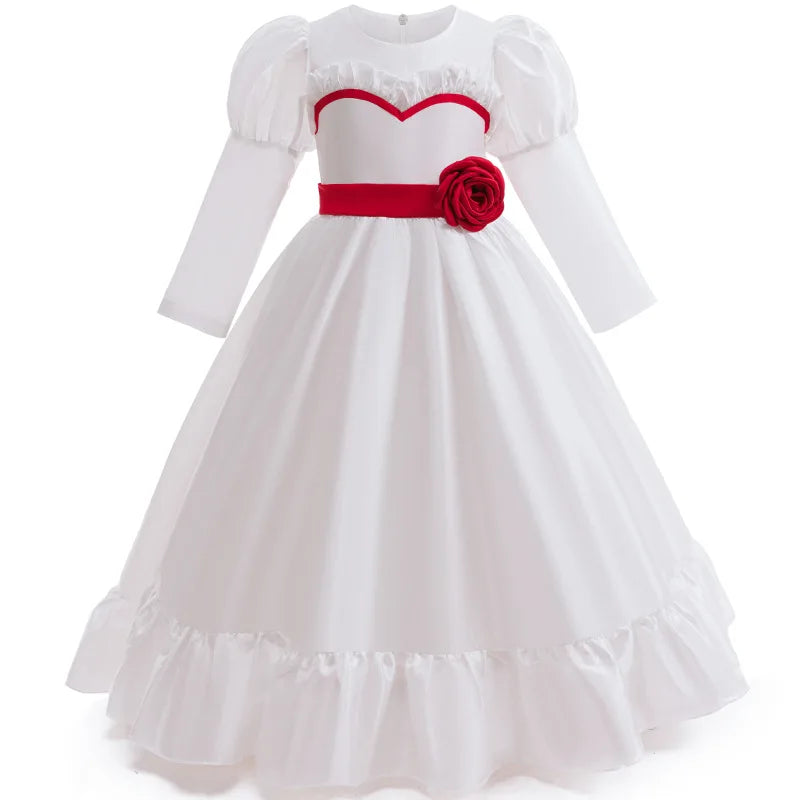 Kids' Horror Conjuring Doll Annabelle Rose Embroidery Baptismal Costume - alternate view 6