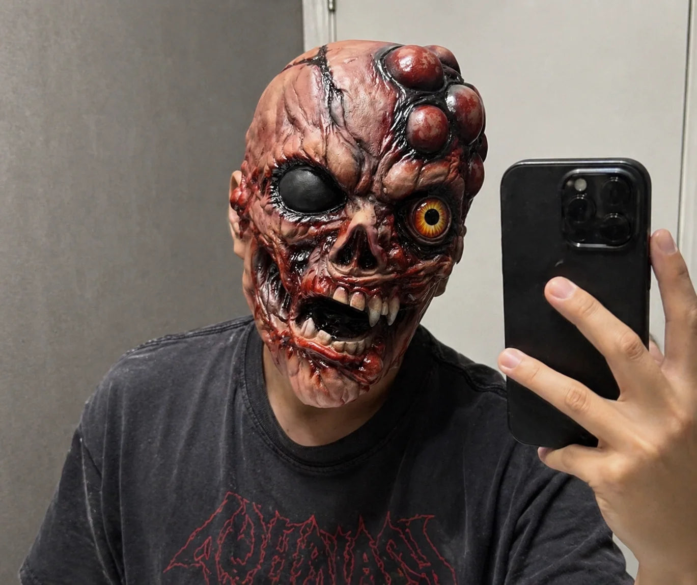 Horror Zombie Demon Mask 3Pcs Set Full Head Latex Creepy Monster Adult Halloween Cosplay Costume Party Prop - product image 6