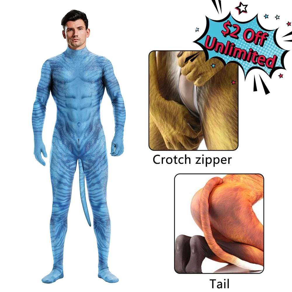 Full Cover Elastic Zentai Pet Suit Jumpsuit Print Catsuit Bodysuits Tail Purim Pet - 1021 / M