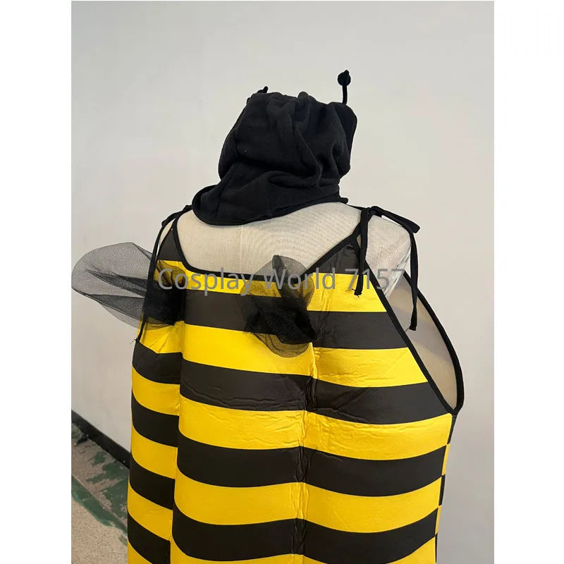 Family Animal Costumes for Men Women Halloween Fancy Bee Costume Outfits Adults Toddler - YELLOW / 39.4 in (100 cm)