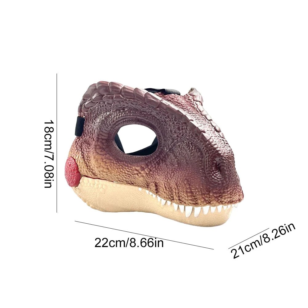 Halloween Moving Jaw Dino Mask with Dinosaur Scream 3D Dinosaur Claws Lifelike Dinosaur Mask Headwear for - product image 6