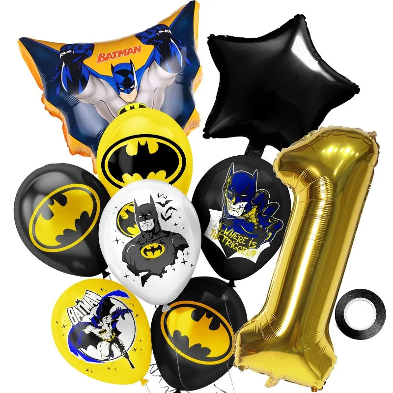 Hot New Anime Batman Balloons Set Birthday Party Decoration 1-9 Number Star Foil Balloon Kit Toys Party - product image 4