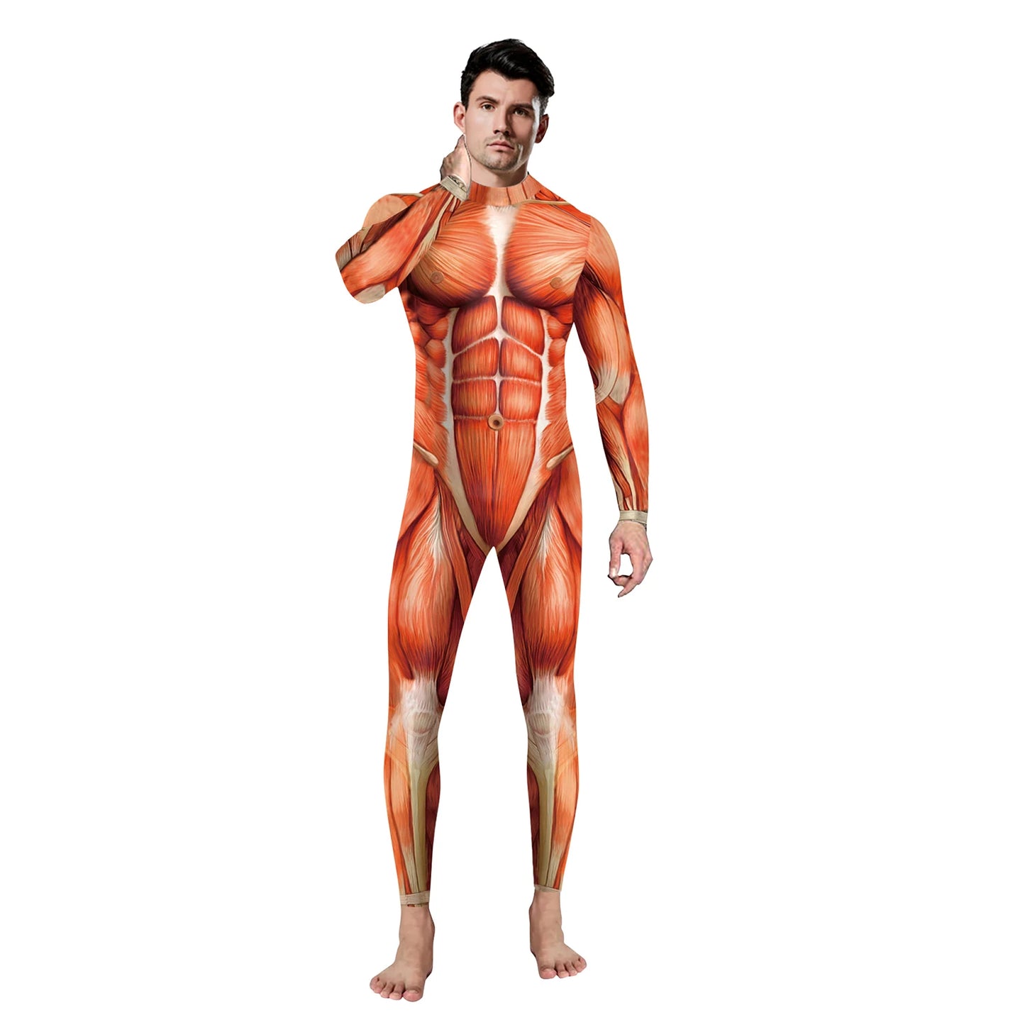 Halloween Costume for Men and Women Anime Movie Imitation Muscle Abs Digital Printing - 343 / M