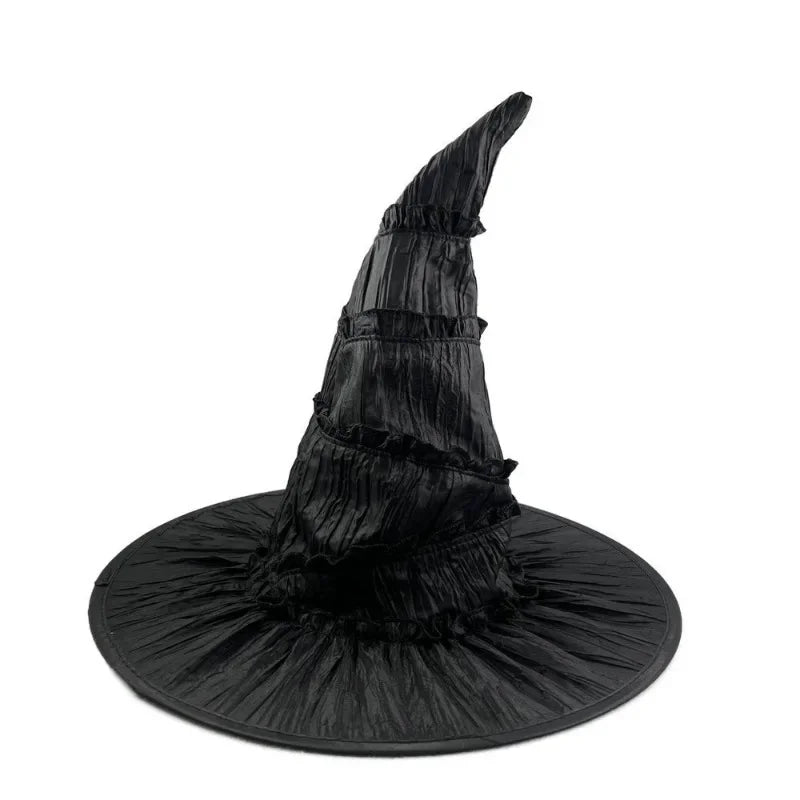 Elphaba Glinda Wicked Witches Hats Black Large Ruched Witch Hat Women Costume Accessory Halloween Cosplay - product image 2