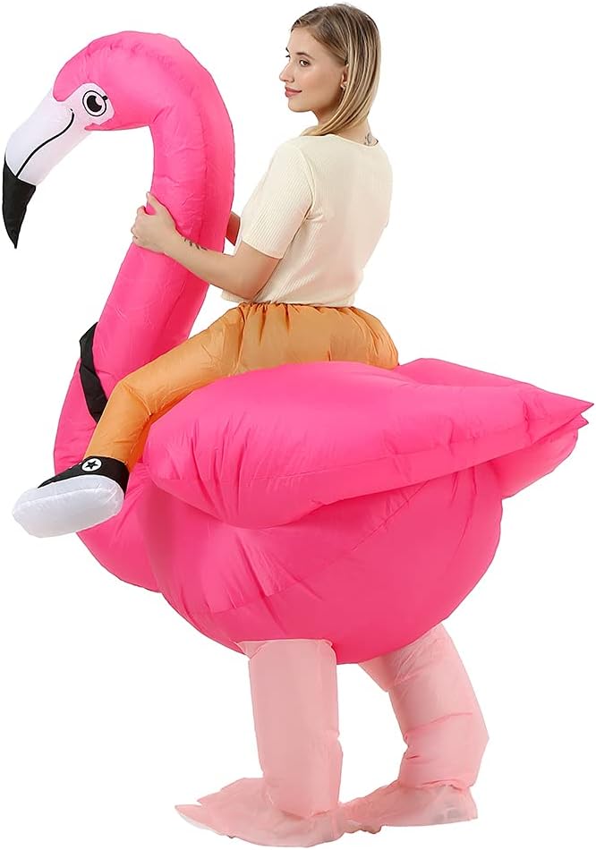 Flamingo Costume for Adults Halloween Inflatable Costume