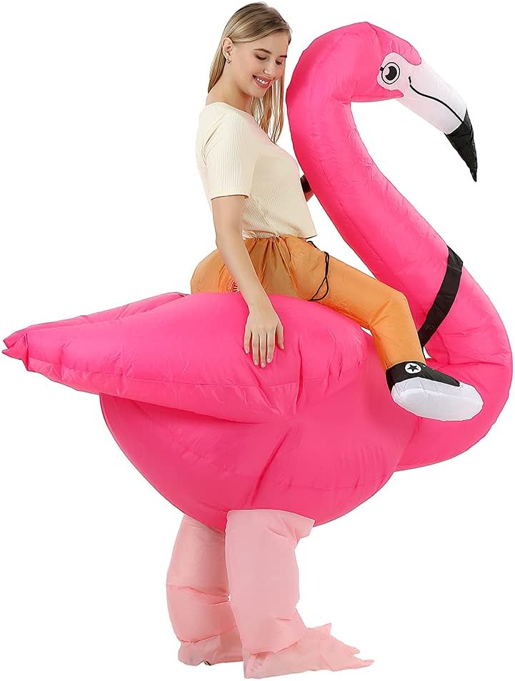Flamingo Costume for Adults Halloween Inflatable Costume