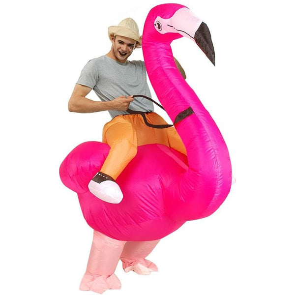 Adult Pink Flamingo Inflatable Halloween Costume
