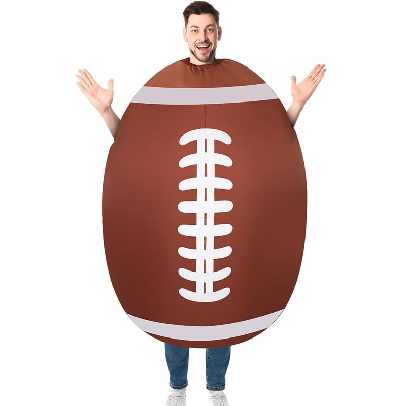 Rugby Ball Cartoon Costumes Air Model Inflatable Costume Funny Dress Up Props Halloween Party Clothes Adult One Size