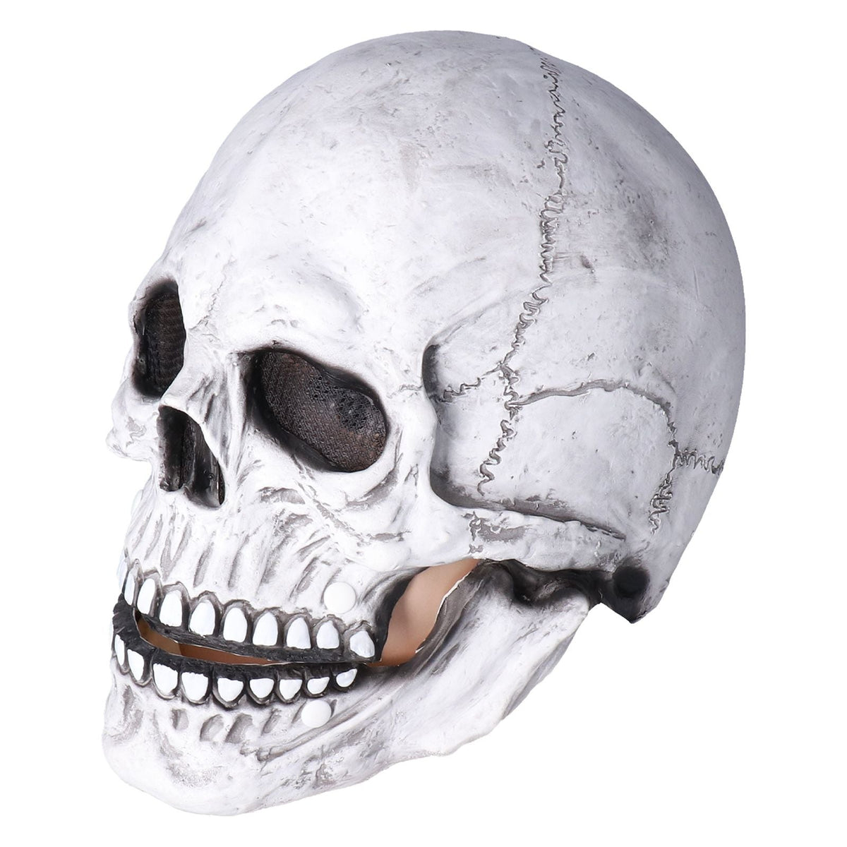 Full-Head Skull Latex Horror Mask - Light Gray - product image 2
