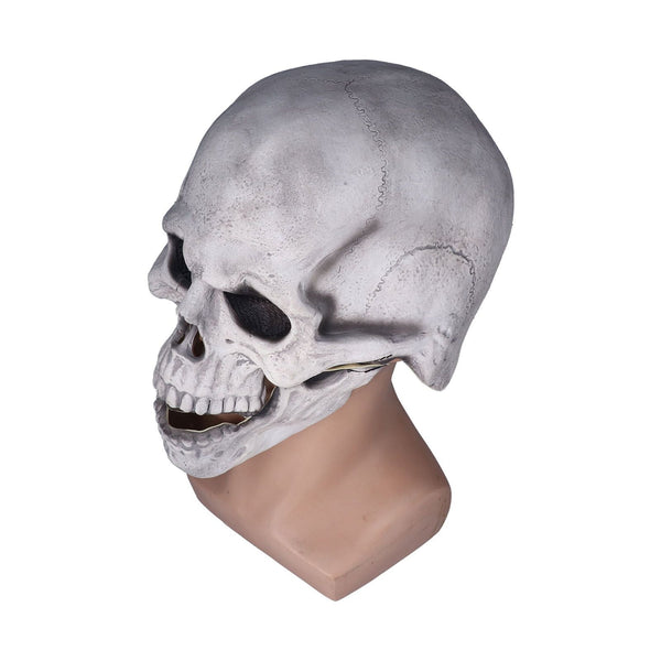 Movable-Jaw Skull Latex Halloween Mask