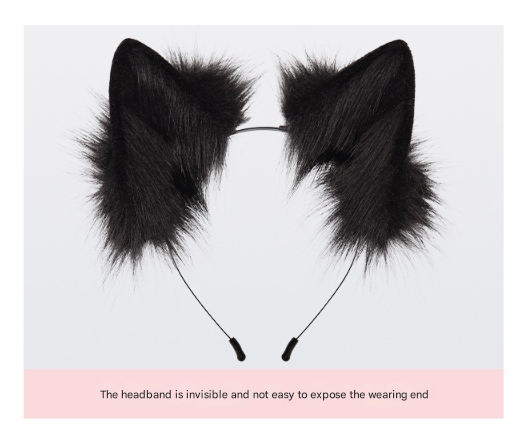 NNEDSZ Dark grey Halloween Furry Fox Costume Set - Plush Mask, Ears Headband, Tail, and Paws for Cosplay