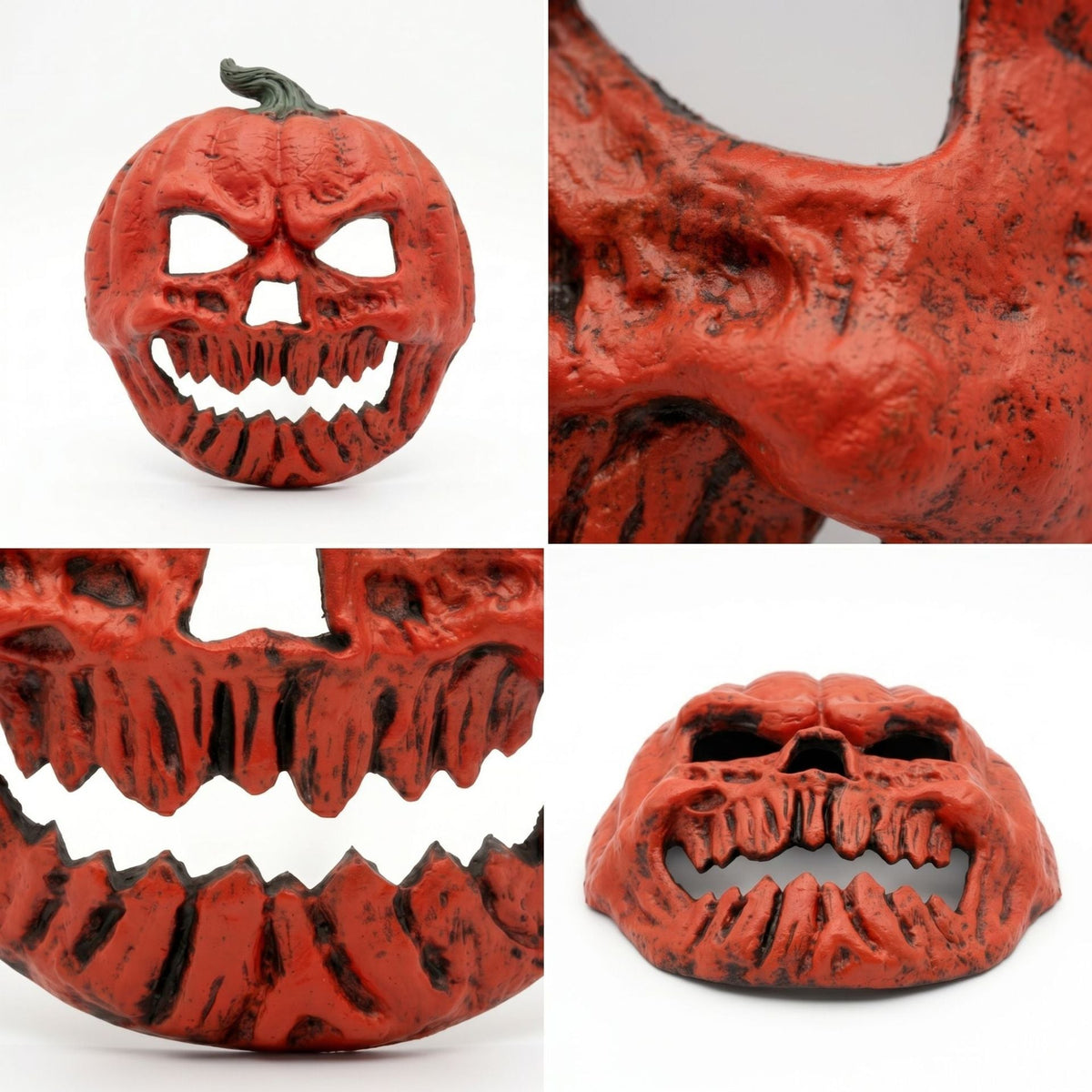 2-pack Scary Pumpkin Mask - PU Foam Pumpkin Head Costume Prop, DIY Halloween Party Decoration for Carnival, Fancy Dress, Birthdays and Festive Displays